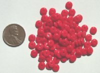 100 2x6mm Opaque Red Rondelle Beads